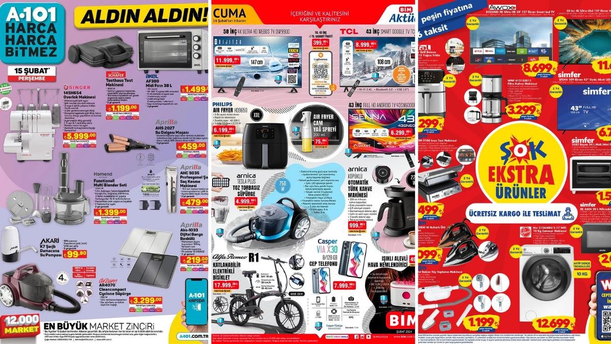 İndirim Günleri Başlıyor! 10 Şubat – 16 Şubat Haftasında A101, BİM ve ŞOK Aktüel Ürünler Listesinde Ne Var?