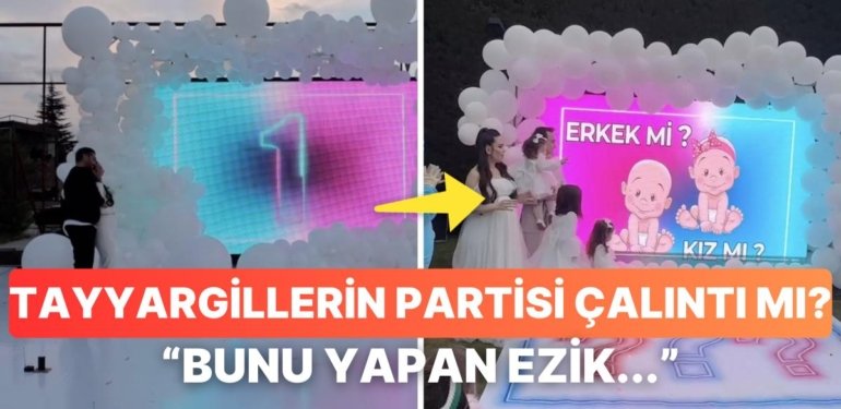 Tayyargillerin Merakla Beklenen Cinsiyet Partisi Organizasyonunun Çalıntı Olduğu Ortaya Çıktı!
