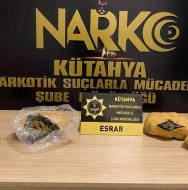 Kütahya’da 2 bin 116 gram esrar ele geçirildi