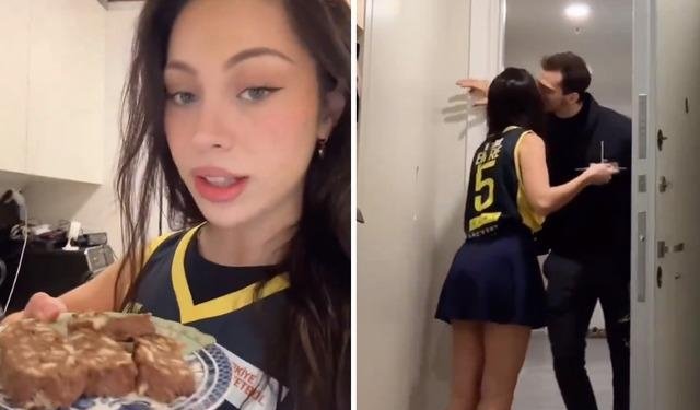 Fenerbahçeli sporcuya şaşırtan sürpriz! Buket Sena o anları kameraya kaydetti