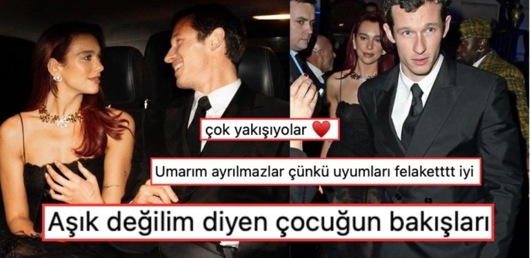 Dua Lipa ve Sevgilisi Callum Turner Bir Davette İlk Defa Birlikte Görüntülenince Çiftin Uyumlarına Yorum Yağdı