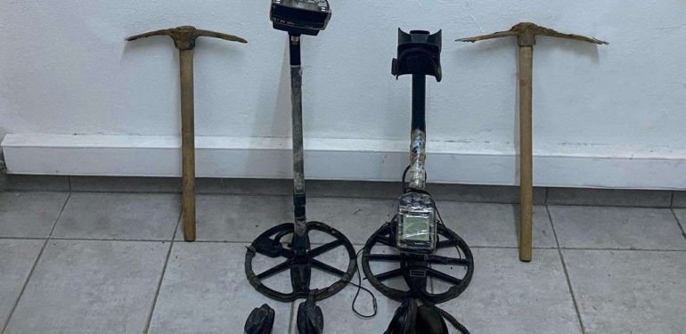 Tekirdağ’da kaçak kazı yapan 2 şüpheli yakalandı