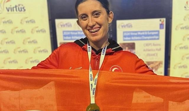 Özel sporcu Fatma Damla Altın, pentatlonda dünya salon şampiyonu oldu