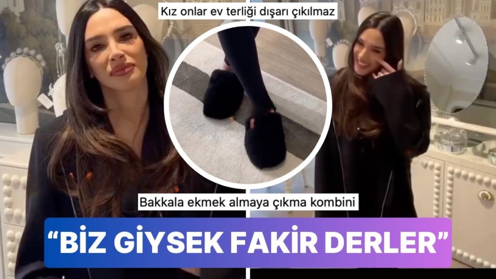 4000 Pound’luk Hırka Faciasıyla Olay Olan Aslıhan Doğan Turan, Bu Sefer de Tüylü Terlikleriyle Dillere Düştü!
