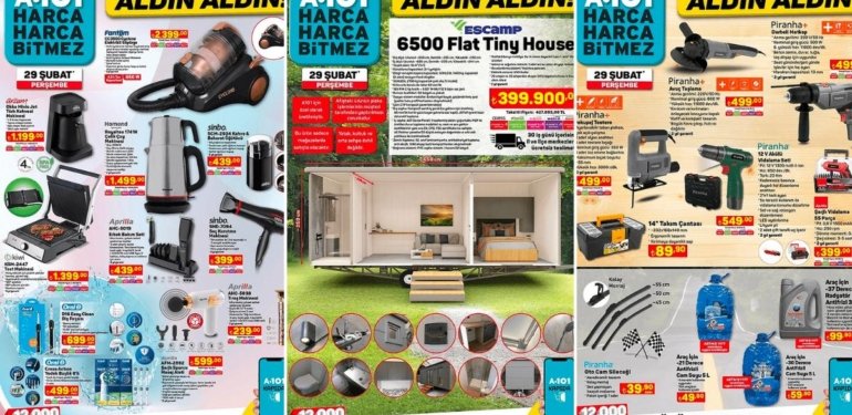 A101’e Tiny House Geliyor! 29 Şubat 2024 A101 Aldın Aldın Kataloğu