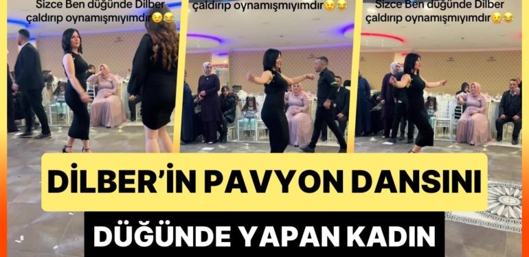 Düğünde, Hazar Ergüçlü’nün Canlandırdığı Dilber Karakterinin Pavyonda Yaptığı Dansı Yapan Kadın