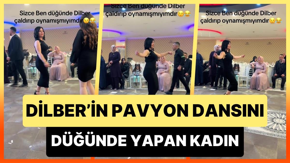 Düğünde, Hazar Ergüçlü’nün Canlandırdığı Dilber Karakterinin Pavyonda Yaptığı Dansı Yapan Kadın