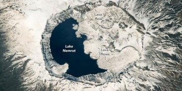 Nemrut Krater Gölü, NASA astronotu tarafından uzaydan görüntülendi