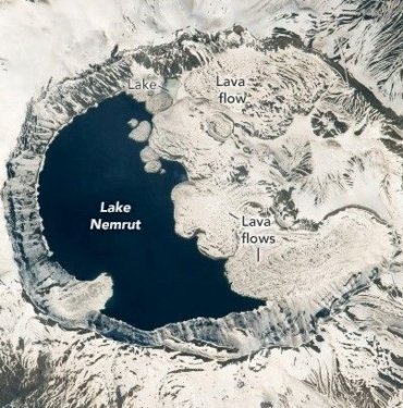 Nemrut Krater Gölü, NASA astronotu tarafından uzaydan görüntülendi