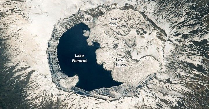 Nemrut Krater Gölü, NASA astronotu tarafından uzaydan görüntülendi