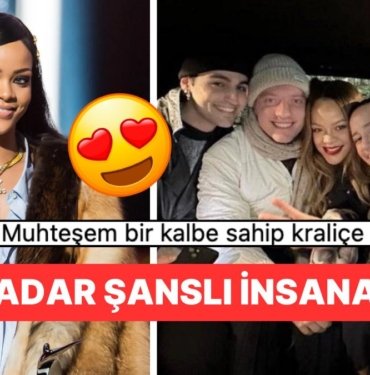 Rihanna Diyince Mütevazılık! Dünyaca Ünlü Yıldız Rihanna Yağmurun Altında Bekleyen Hayranlarını Arabasına Aldı