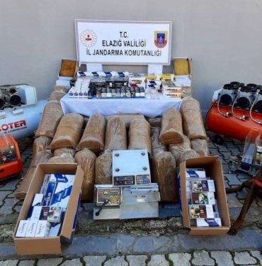 Elazığ’da kaçak 47 bin makaron ve 340 kilo tütün ele geçirildi