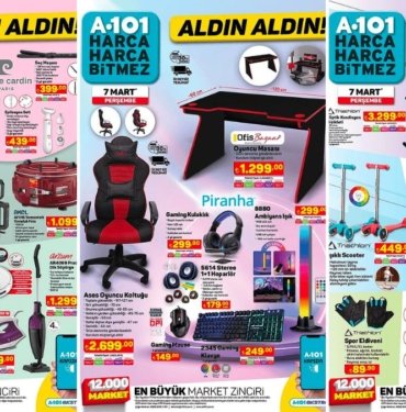 A101’e Koltuk Yıkama Makinesi ve Gaming Ürünleri Geliyor! 7 Mart 2024 A101 Aldın Aldın Kataloğu