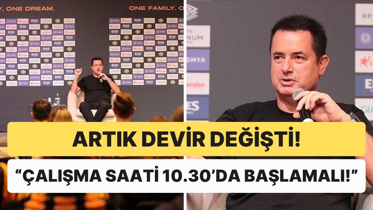 Acun Ilıcalı Fikrinde Israrcı: “Bakanlar Doğru Kararı Verecektir, Mesai Saatleri Değişmeli!”