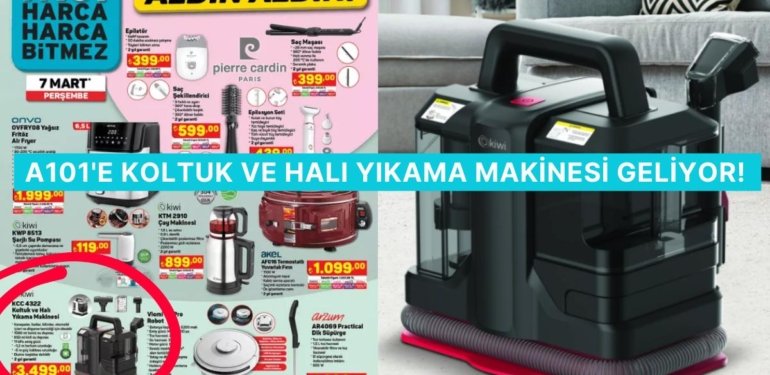 A101’de Satışa Sunulan Kiwi Koltuk ve Halı Yıkama Makinesi Alınır mı? Özellikleri ve Yorumları