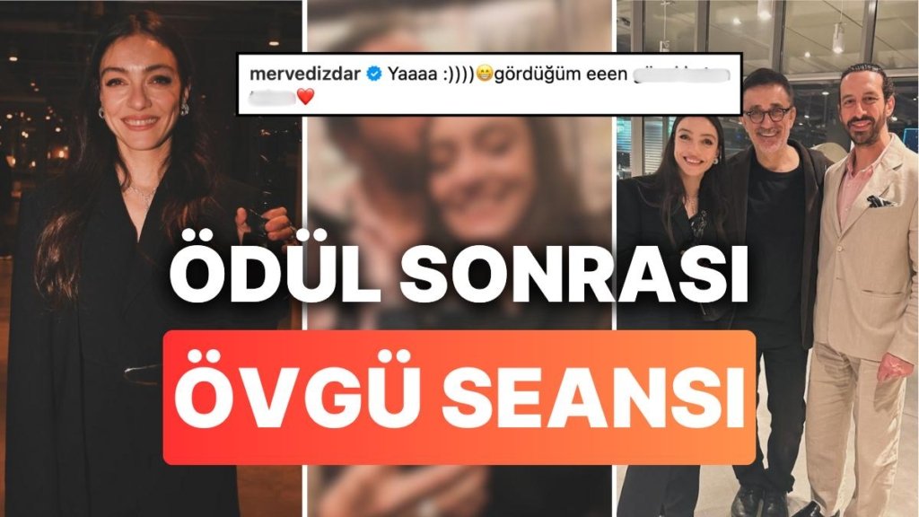 ‘Ödül Canavarı’ Merve Dizdar Ödül Törenine Sevgilisiyle Katıldı, Romantik Pozlar ve Övgüler Eksik Olmadı!