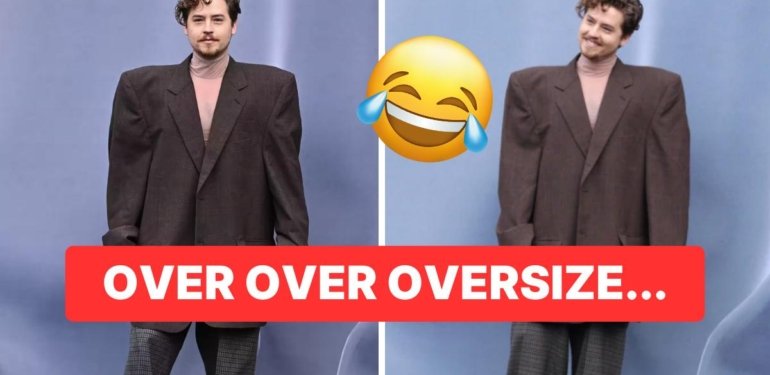 Cole Sprouse Katıldığı Defilede Giydiği Ceketle “Bir Büyük Beden Al Seneye de Giyersin”in Dozunu Kaçırdı
