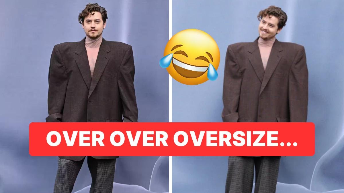Cole Sprouse Katıldığı Defilede Giydiği Ceketle “Bir Büyük Beden Al Seneye de Giyersin”in Dozunu Kaçırdı