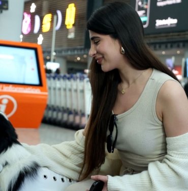 Türkiye’de ilk: Terapi köpekleri İstanbul Havalimanı’nda iş başı yaptı