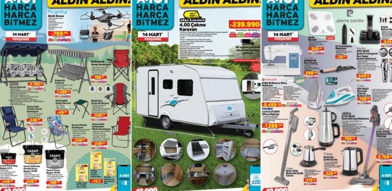 A101’e Çekme Karavan Geliyor! 14 Mart 2024 A101 Aldın Aldın Kataloğu