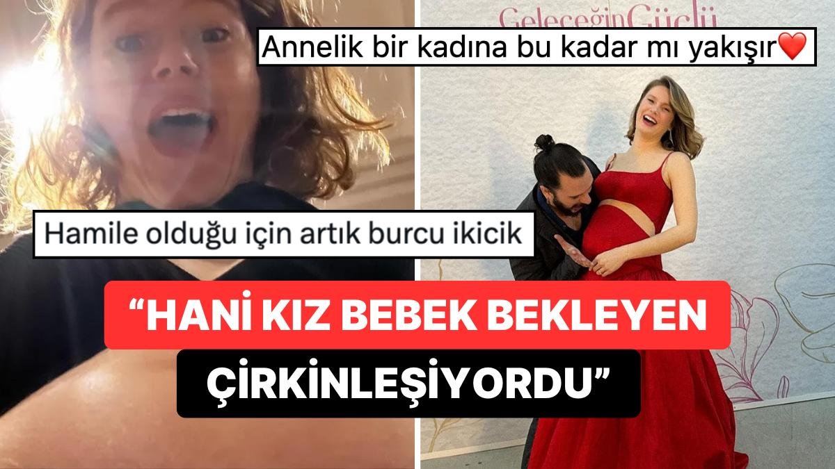 Kızını Kucağına Almak İçin Gün Sayan Burcu Biricik’in Kırmızılar İçindeki Hamilelik Pozları Mest Etti