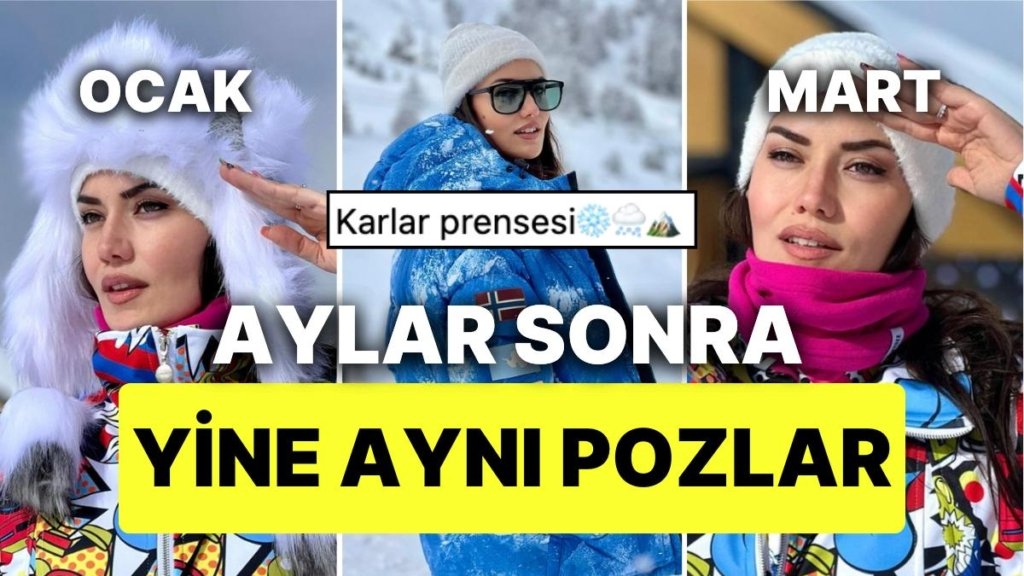 Fahriye Evcen “Karlar Kraliçesi” Övgüleri Aldığı Kar Pozlarını Yeniden Paylaştı