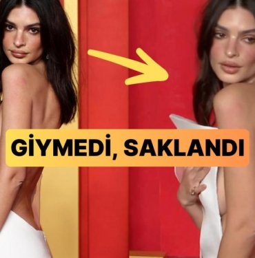 Kıyafeti Giymek Yerine Arkasına Saklanan Emrata’nın Tarzı Oscar Gecesine Damgasını Vurdu
