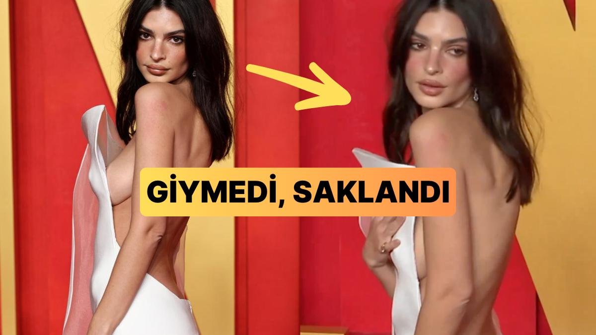 Kıyafeti Giymek Yerine Arkasına Saklanan Emrata’nın Tarzı Oscar Gecesine Damgasını Vurdu