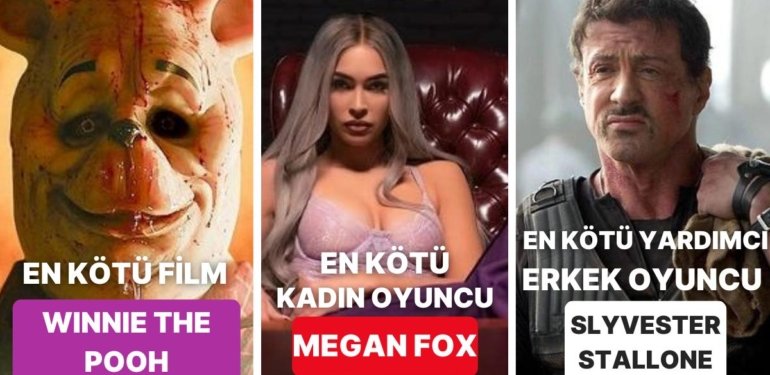 Megan Fox Fark Attı: Sinema Dünyasının En Kötülerini Ödüllendiren 44. Altın Ahududu Ödülleri Sahiplerini Buldu