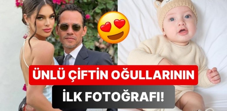 Marc Anthony ve Kainat Güzeli Nadia Ferreira Yeni Doğan Oğullarının Fotoğrafını İlk Defa Paylaştılar