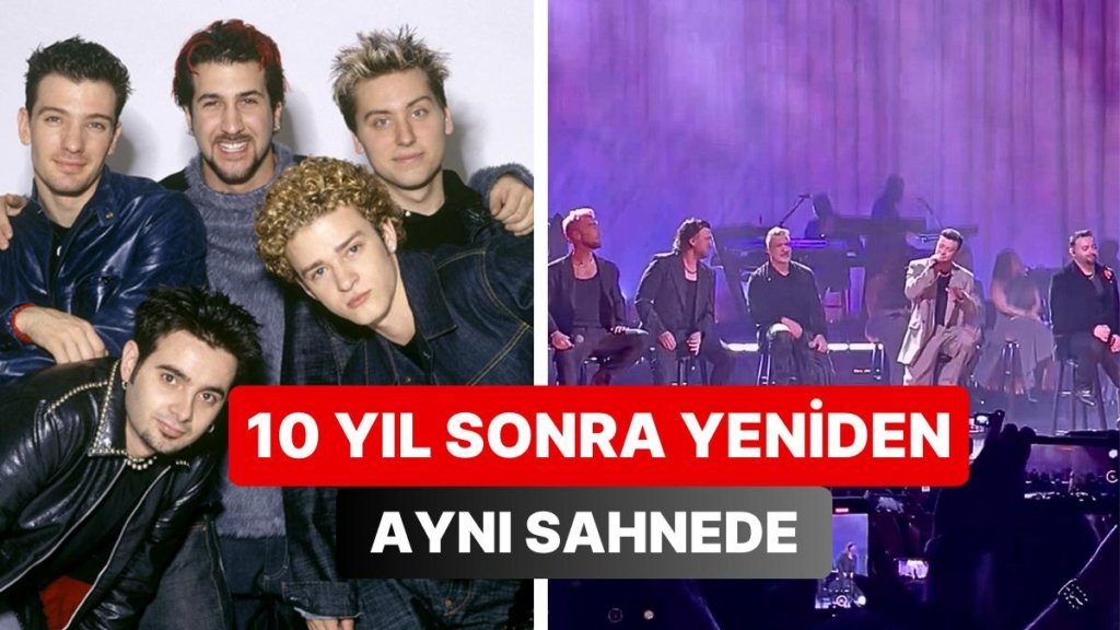 Bir Zamanların Efsane Müzik Grubu NSYNC Yıllar Sonra Justin Timberlake Konserinde Bir Arada Şarkı Söyledi