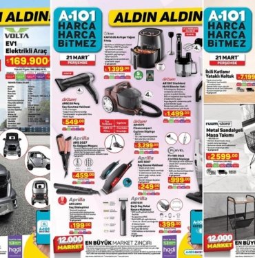 A101’e Elektrikli Araç Geliyor! 21 Mart 2024 A101 Aldın Aldın Kataloğu