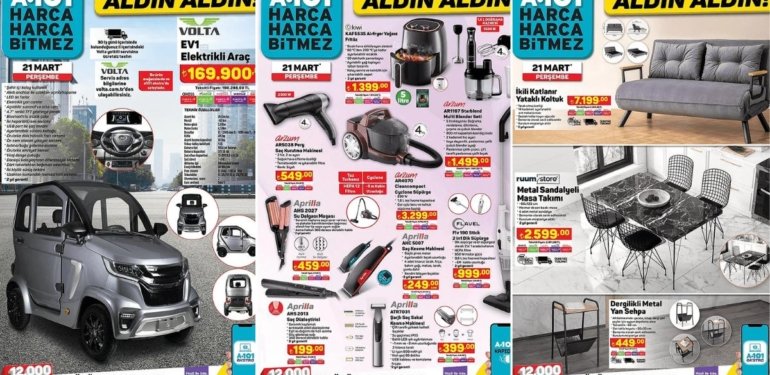 A101’e Elektrikli Araç Geliyor! 21 Mart 2024 A101 Aldın Aldın Kataloğu