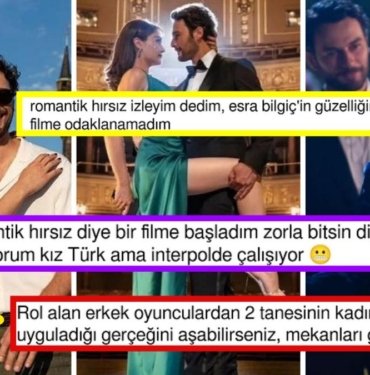 Başrollerinde Esra Bilgiç ve Birkan Sokullu’nun Yer Aldığı Netflix Filmi ‘Romantik Hırsız’a Gelen Tepkiler