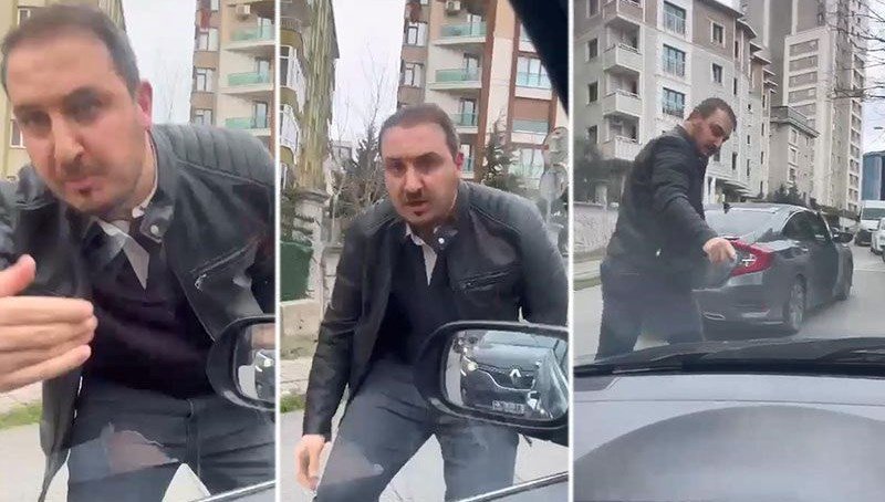 Ataşehir’de yol verme tartışması: Yolu kesip tehdit etti