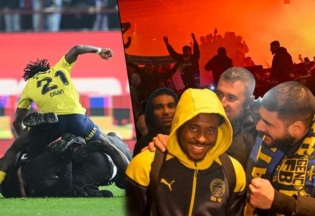 Fenerbahçeli futbolcular kahraman gibi karşılandı! Trabzonspor maçı sonrası Sabiha Gökçen Havalimanı