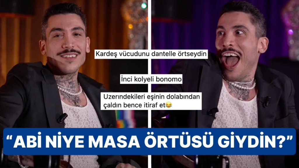 Marjinalliğinden Bir An Bile Ödün Vermeyen Can Bonomo’nun Dantelli İncili Kombini “Bu Kadar da Değil” Dedirtti