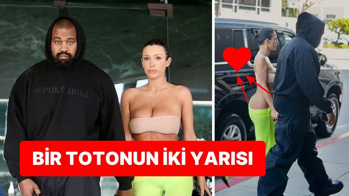 Neon Kilotlu Çorabıyla Cennet Mahallesinden Fırlayan Bianca Censori ve Kanye West Gezerken Görüntülendi