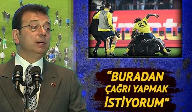 Olaylı derbi sonrası İmamoğlu