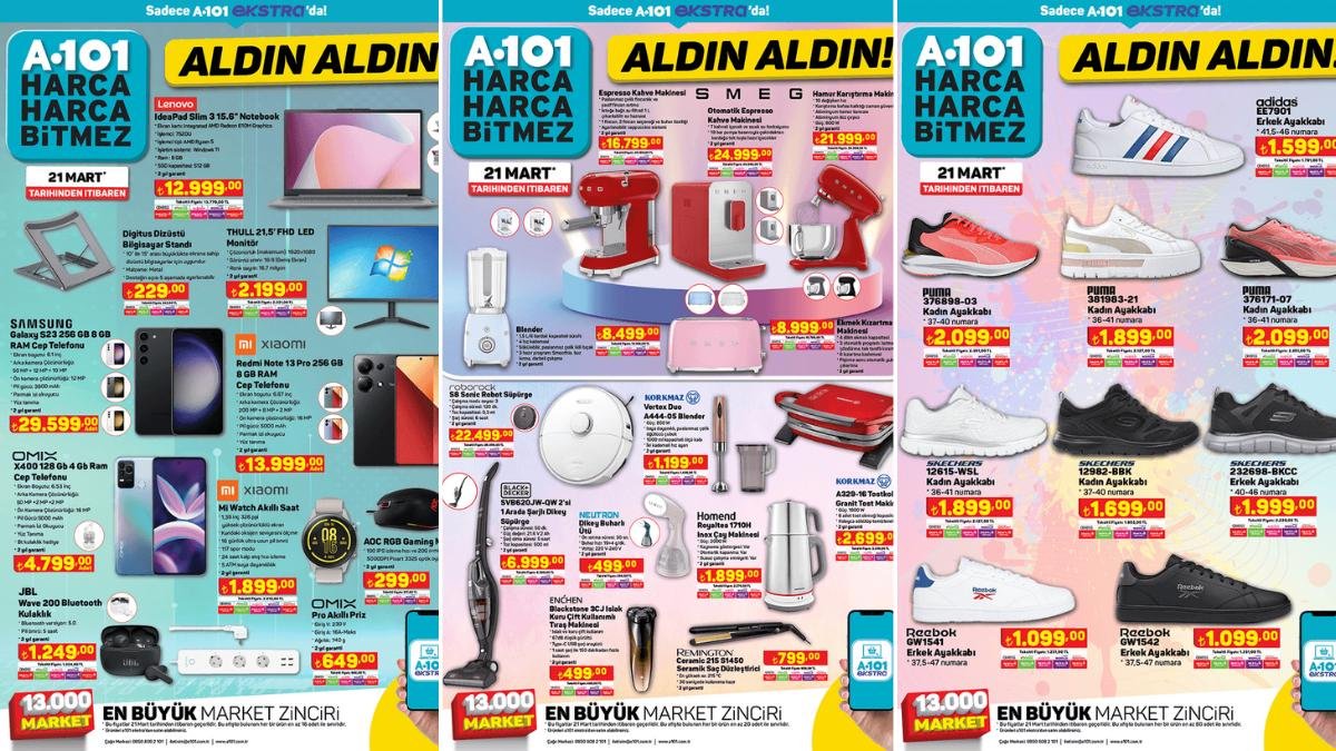A101’e SMEG Ürünleri Geliyor! 21 Mart 2024 A101 İnternete Özel Aldın Aldın Kataloğu