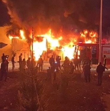 Kahramanmaraş’ta inşaat işçilerinin kaldığı konteynerde yangın