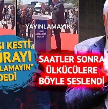 Zeydan Karalar alkışı kesip “Burayı yayınlamayın” dedi: