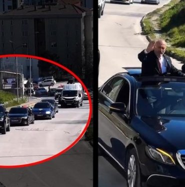 Çakarlı araçlarla sokak sokak gezip oy istedi: Muhtar adayı Şükrü Aydemir