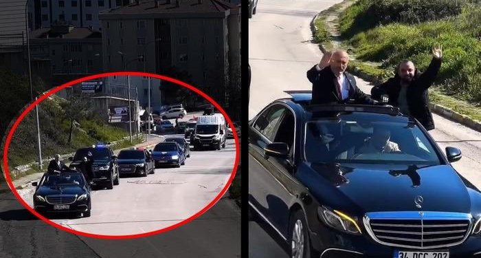 Çakarlı araçlarla sokak sokak gezip oy istedi: Muhtar adayı Şükrü Aydemir