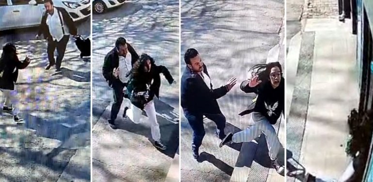 Sokak ortasında genç kıza durduk yere saldırdı