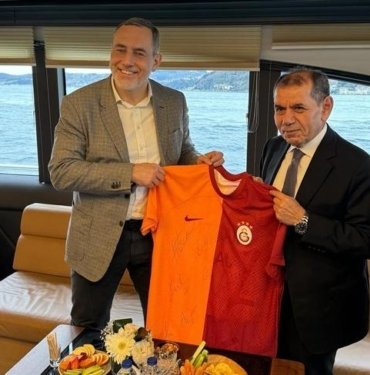 Galatasaray Başkanı Dursun Özbek, Martin Jahn ile bir araya geldi