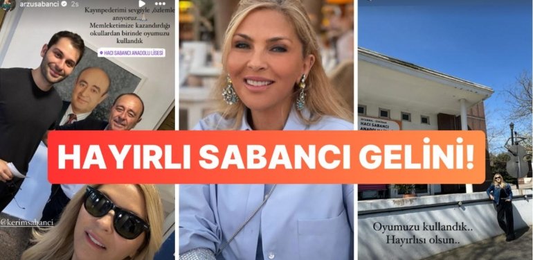 Oyunu Kayınpederi Hacı Sabancı’nın Adını Taşıyan Okulda Kullanan Arzu Sabancı’dan Özlem Dolu Mesaj!