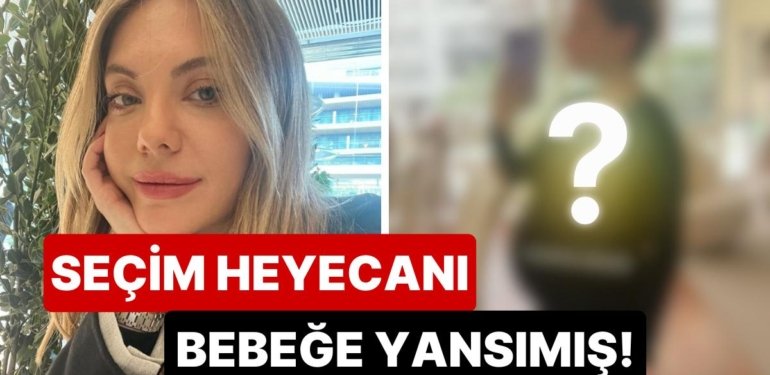 Hamilelikte Son Ayına Giren Karnı Burnunda Eda Ece’den Seçim Sonuçlarına Göndermeli Poz!