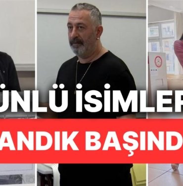 Ünlü İsimler Sandık Başında: Oy Kullanan Ünlüler Sandık Başında Poz Vermeyi İhmal Etmedi
