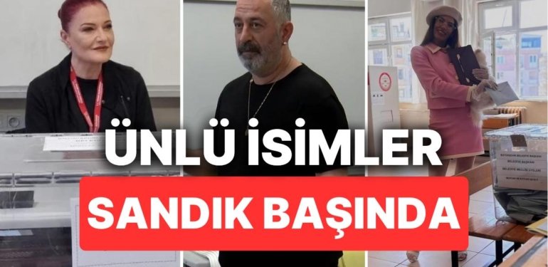 Ünlü İsimler Sandık Başında: Oy Kullanan Ünlüler Sandık Başında Poz Vermeyi İhmal Etmedi